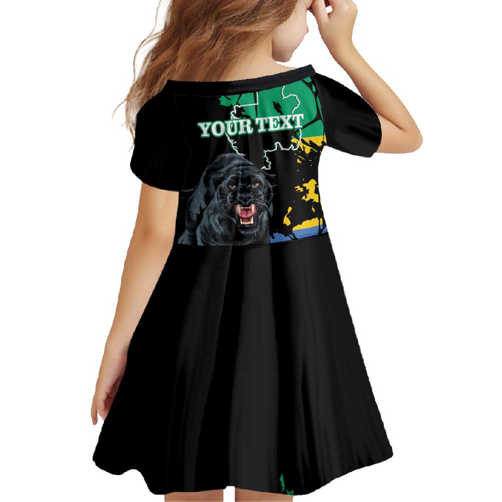 Personaliszd Gabon Family Matching Off Shoulder Maxi Dress and Hawaiian Shirt Gabonese Black Panther With Map - Wonder Print Shop