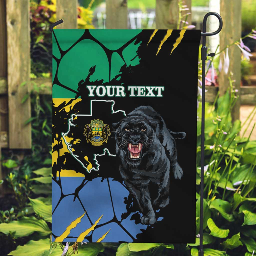 Personaliszd Gabon Garden Flag Gabonese Black Panther With Map - Wonder Print Shop