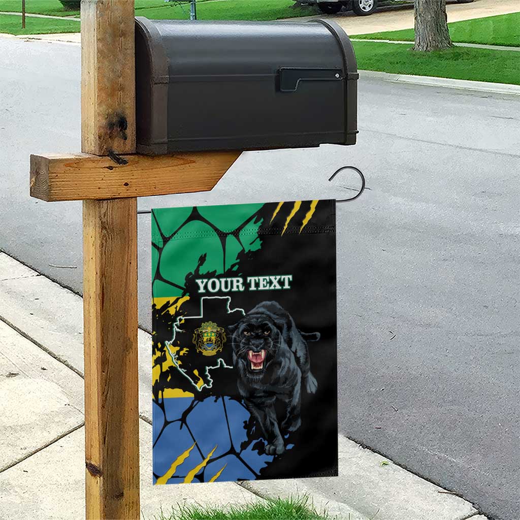 Personaliszd Gabon Garden Flag Gabonese Black Panther With Map - Wonder Print Shop