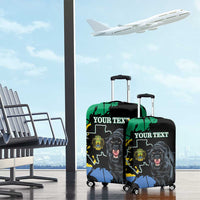 Personaliszd Gabon Luggage Cover Gabonese Black Panther With Map - Wonder Print Shop