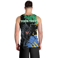 Personaliszd Gabon Men Tank Top Gabonese Black Panther With Map - Wonder Print Shop