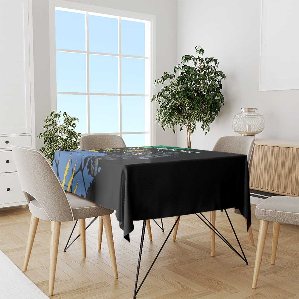 Personaliszd Gabon Tablecloth Gabonese Black Panther With Map - Wonder Print Shop