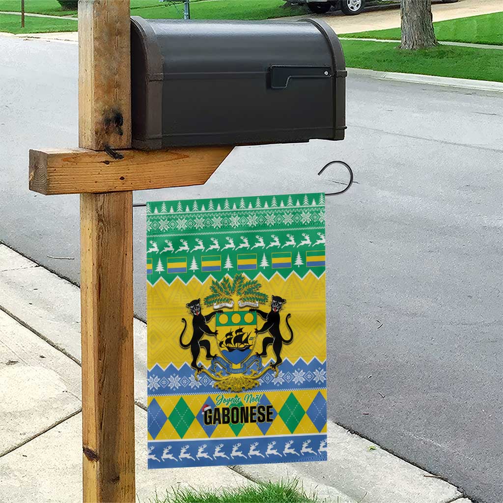 Gabon Christmas Garden Flag Joyeux Noel Coat Of Arms - Wonder Print Shop