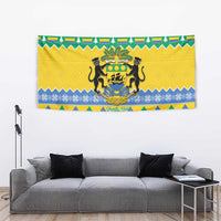 Gabon Christmas Tapestry Joyeux Noel Coat Of Arms - Wonder Print Shop