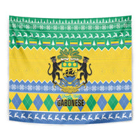 Gabon Christmas Tapestry Joyeux Noel Coat Of Arms - Wonder Print Shop