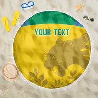 Custom Gabon Football Beach Blanket Allez Les Pantheres - Wonder Print Shop