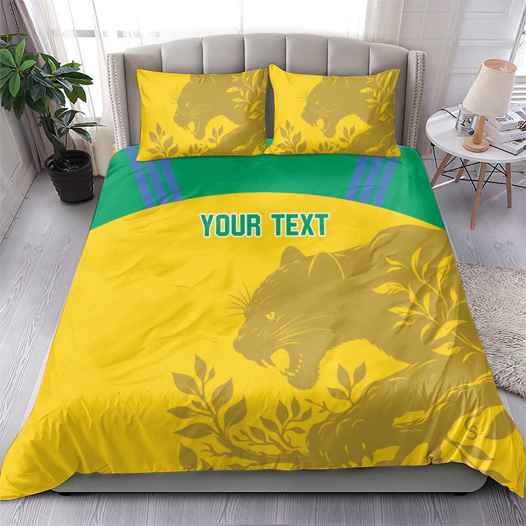 Custom Gabon Football Bedding Set Allez Les Pantheres - Wonder Print Shop