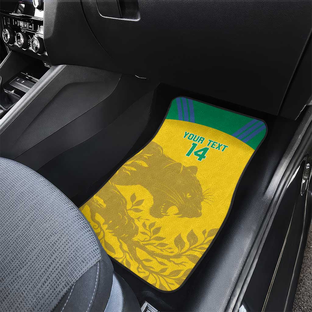 Custom Gabon Football Car Mats Allez Les Pantheres - Wonder Print Shop