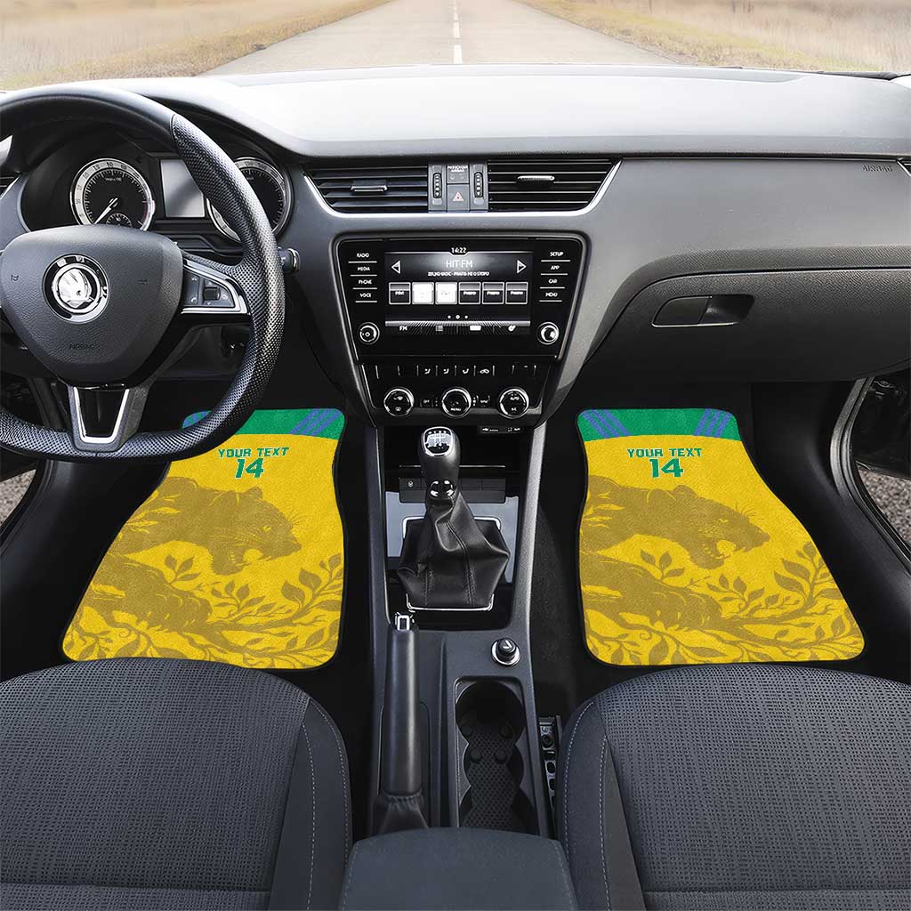 Custom Gabon Football Car Mats Allez Les Pantheres - Wonder Print Shop