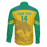 Custom Gabon Football Family Matching Off Shoulder Short Dress and Hawaiian Shirt Allez Les Pantheres - Wonder Print Shop