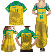 Custom Gabon Football Family Matching Summer Maxi Dress and Hawaiian Shirt Allez Les Pantheres - Wonder Print Shop