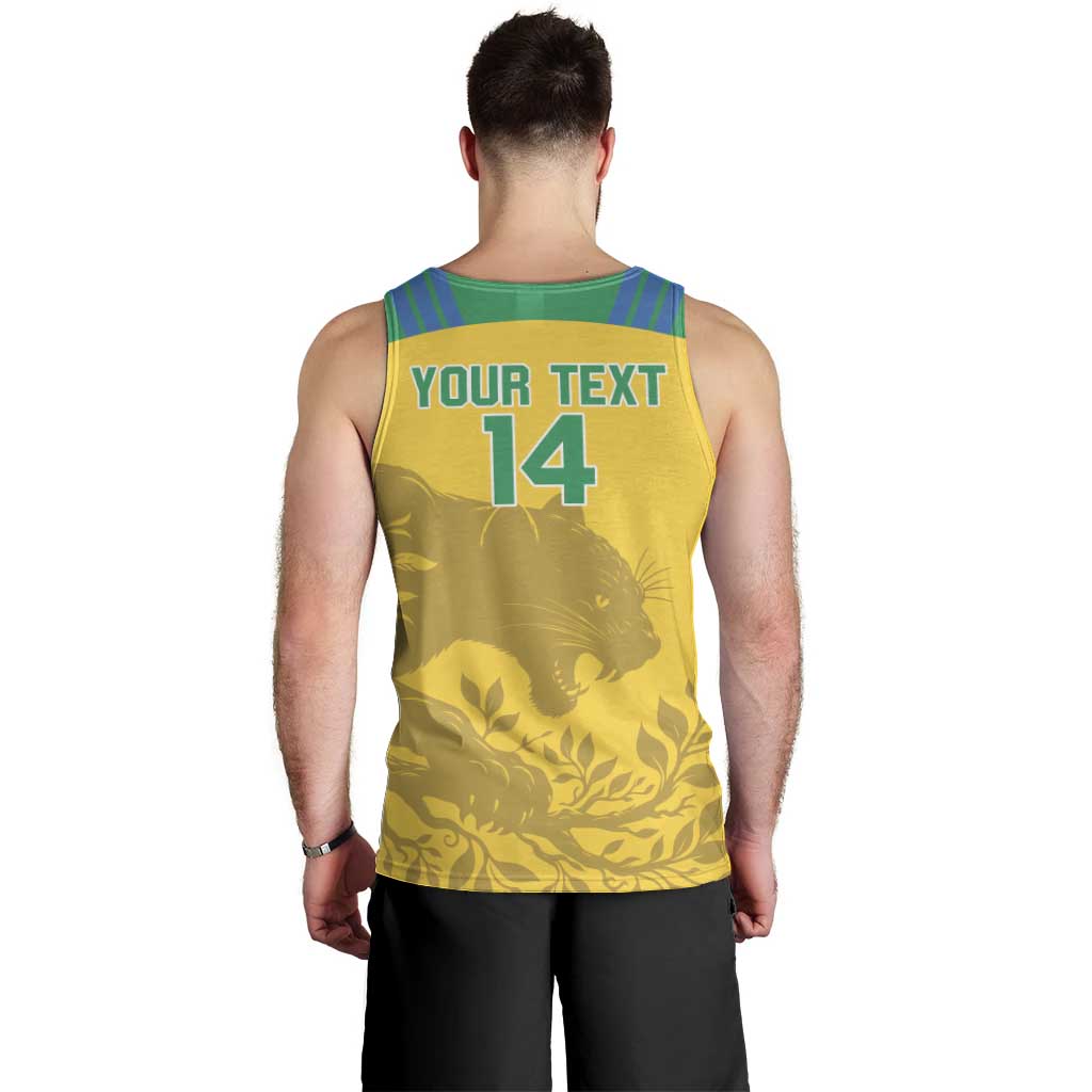 Custom Gabon Football Men Tank Top Allez Les Pantheres - Wonder Print Shop