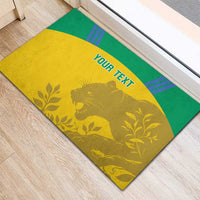 Custom Gabon Football Rubber Doormat Allez Les Pantheres - Wonder Print Shop