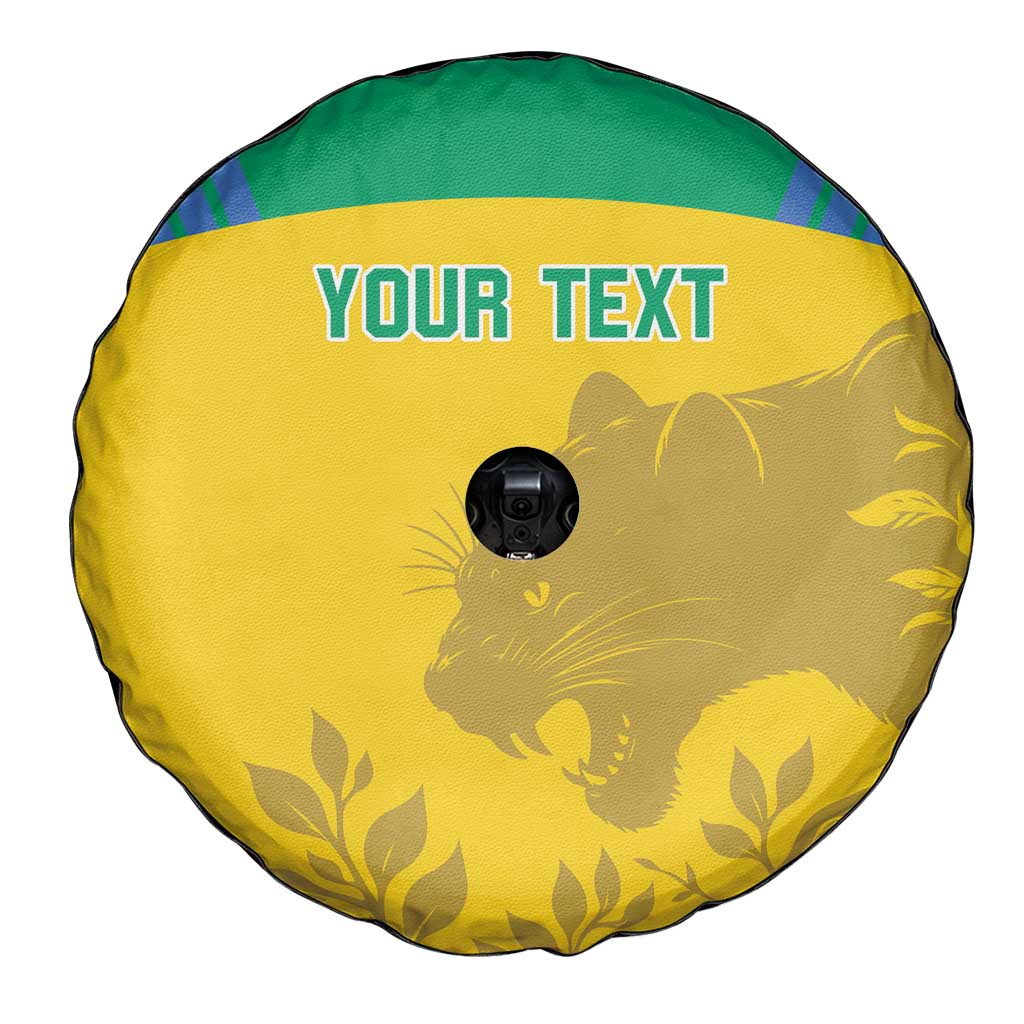 Custom Gabon Football Spare Tire Cover Allez Les Pantheres - Wonder Print Shop