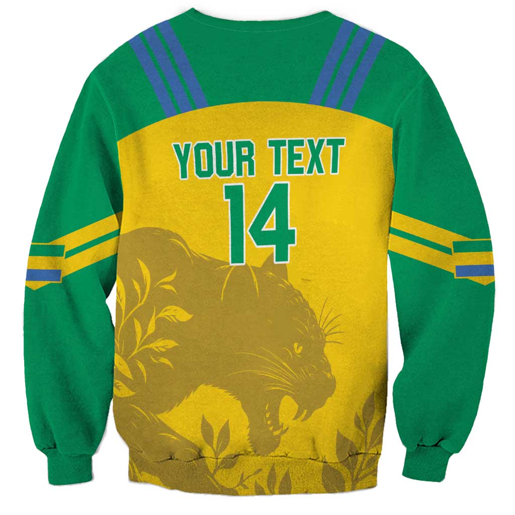 Custom Gabon Football Sweatshirt Allez Les Pantheres - Wonder Print Shop