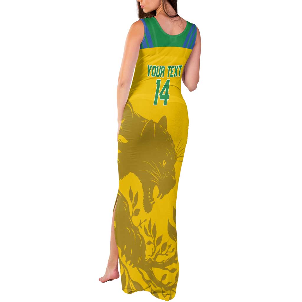 Custom Gabon Football Tank Maxi Dress Allez Les Pantheres - Wonder Print Shop