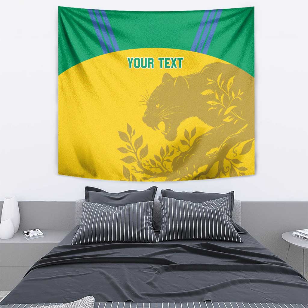 Custom Gabon Football Tapestry Allez Les Pantheres - Wonder Print Shop
