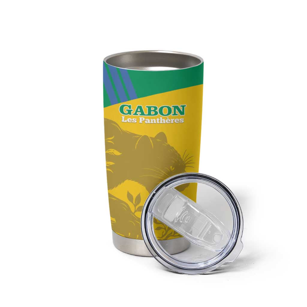 Personalized Gabon Football Tumbler Cup Allez Les Pantheres - Wonder Print Shop