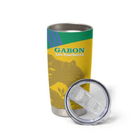 Personalized Gabon Football Tumbler Cup Allez Les Pantheres - Wonder Print Shop