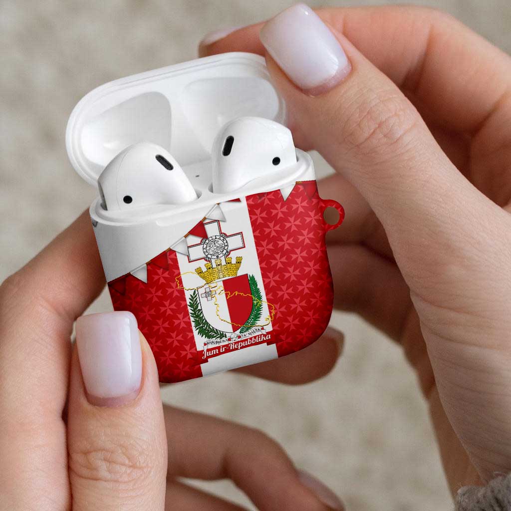 Malta Republic Day AirPods Case Jum ir-Repubblika Maltese Cross - Wonder Print Shop