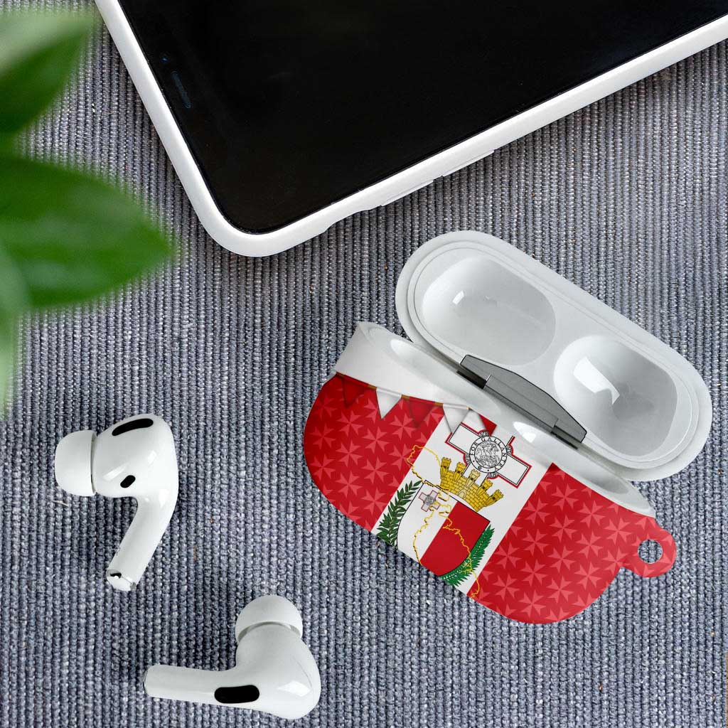 Malta Republic Day AirPods Case Jum ir-Repubblika Maltese Cross - Wonder Print Shop