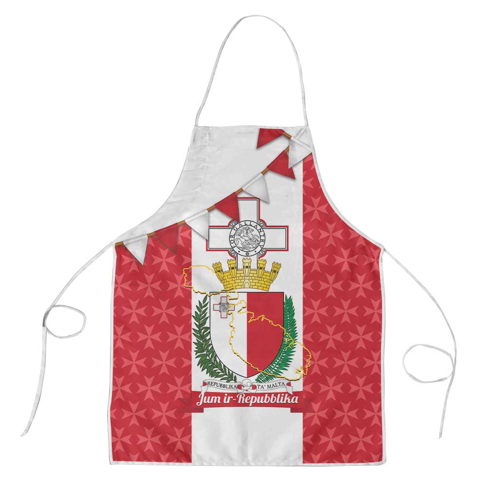 Malta Republic Day Apron Jum ir-Repubblika Maltese Cross - Wonder Print Shop