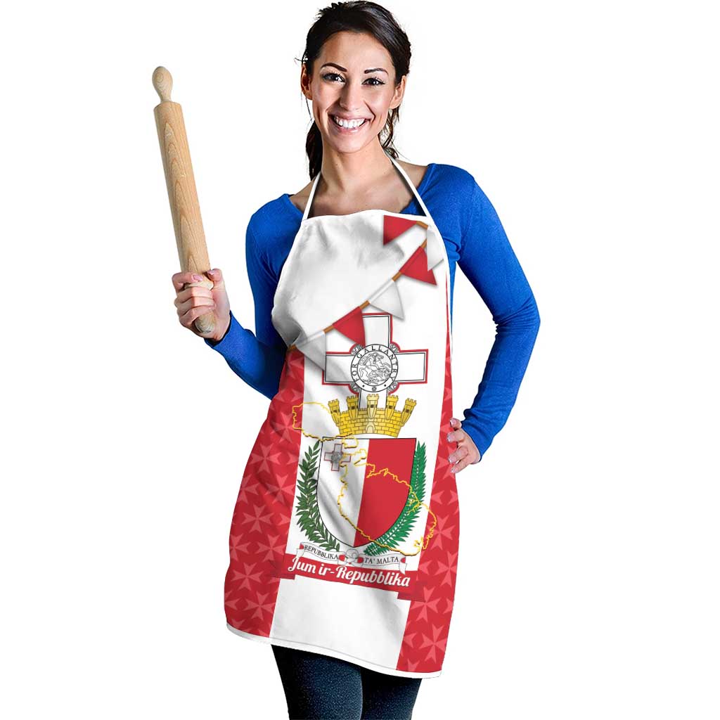 Malta Republic Day Apron Jum ir-Repubblika Maltese Cross - Wonder Print Shop