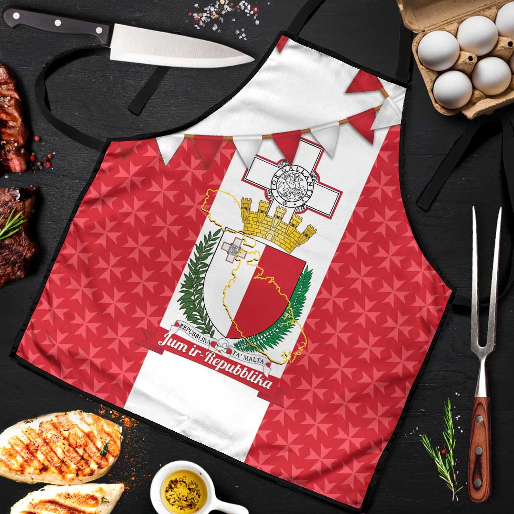 Malta Republic Day Apron Jum ir-Repubblika Maltese Cross - Wonder Print Shop