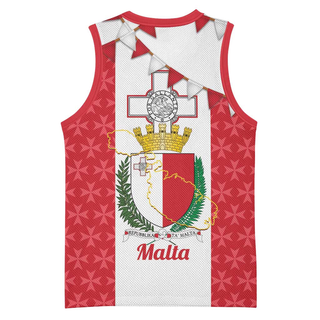 Malta Republic Day Basketball Jersey Jum ir-Repubblika Maltese Cross - Wonder Print Shop