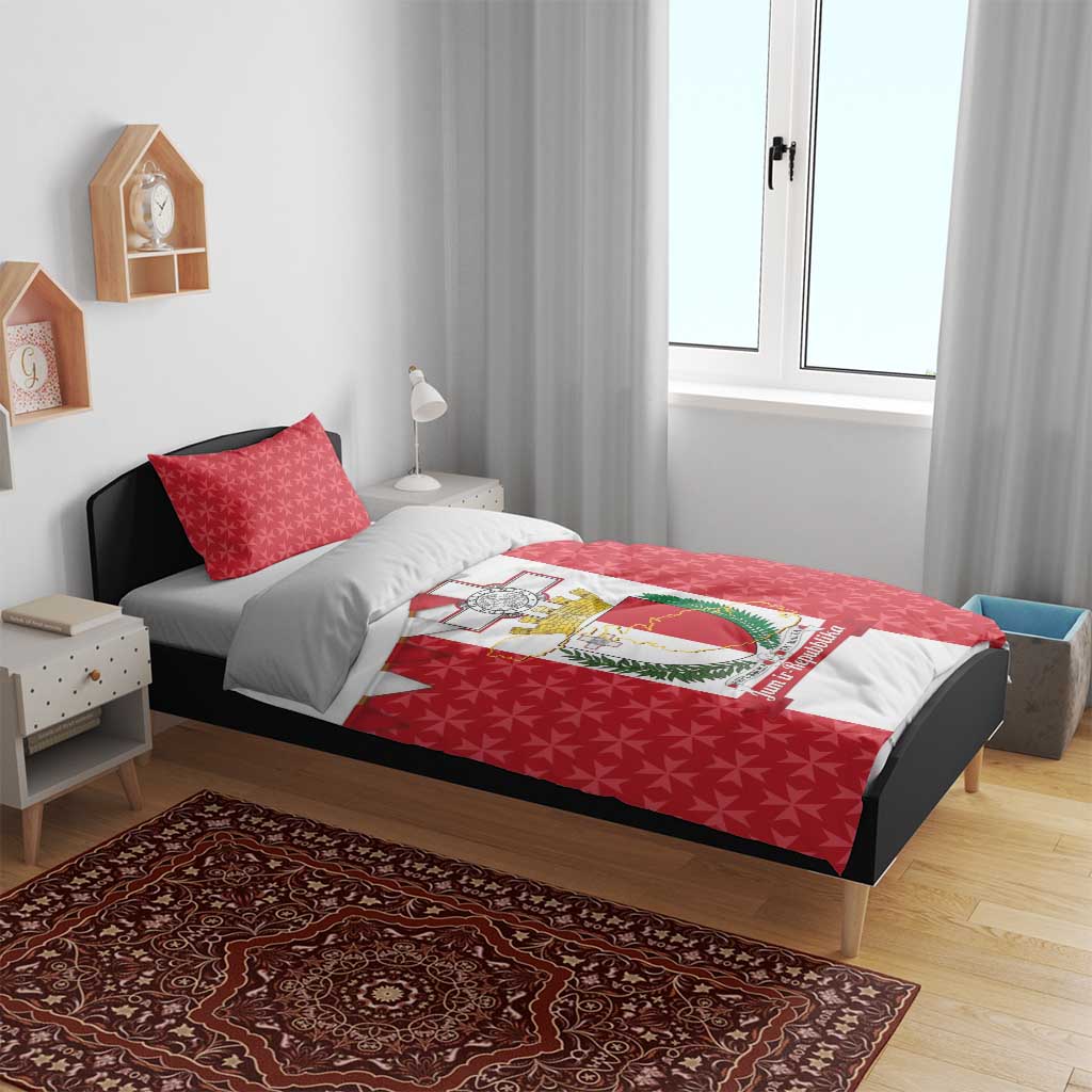 Malta Republic Day Bedding Set Jum ir-Repubblika Maltese Cross - Wonder Print Shop