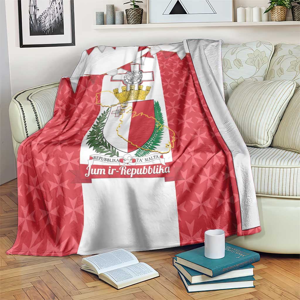 Malta Republic Day Blanket Jum ir-Repubblika Maltese Cross - Wonder Print Shop