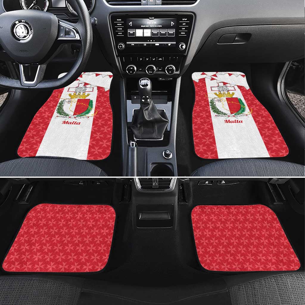 Malta Republic Day Car Mats Jum ir-Repubblika Maltese Cross - Wonder Print Shop