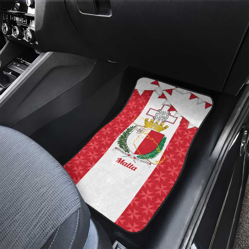 Malta Republic Day Car Mats Jum ir-Repubblika Maltese Cross - Wonder Print Shop
