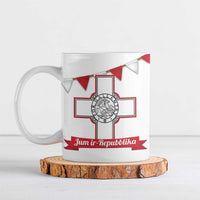 Malta Republic Day Ceramic Mug Jum ir-Repubblika Maltese Cross - Wonder Print Shop