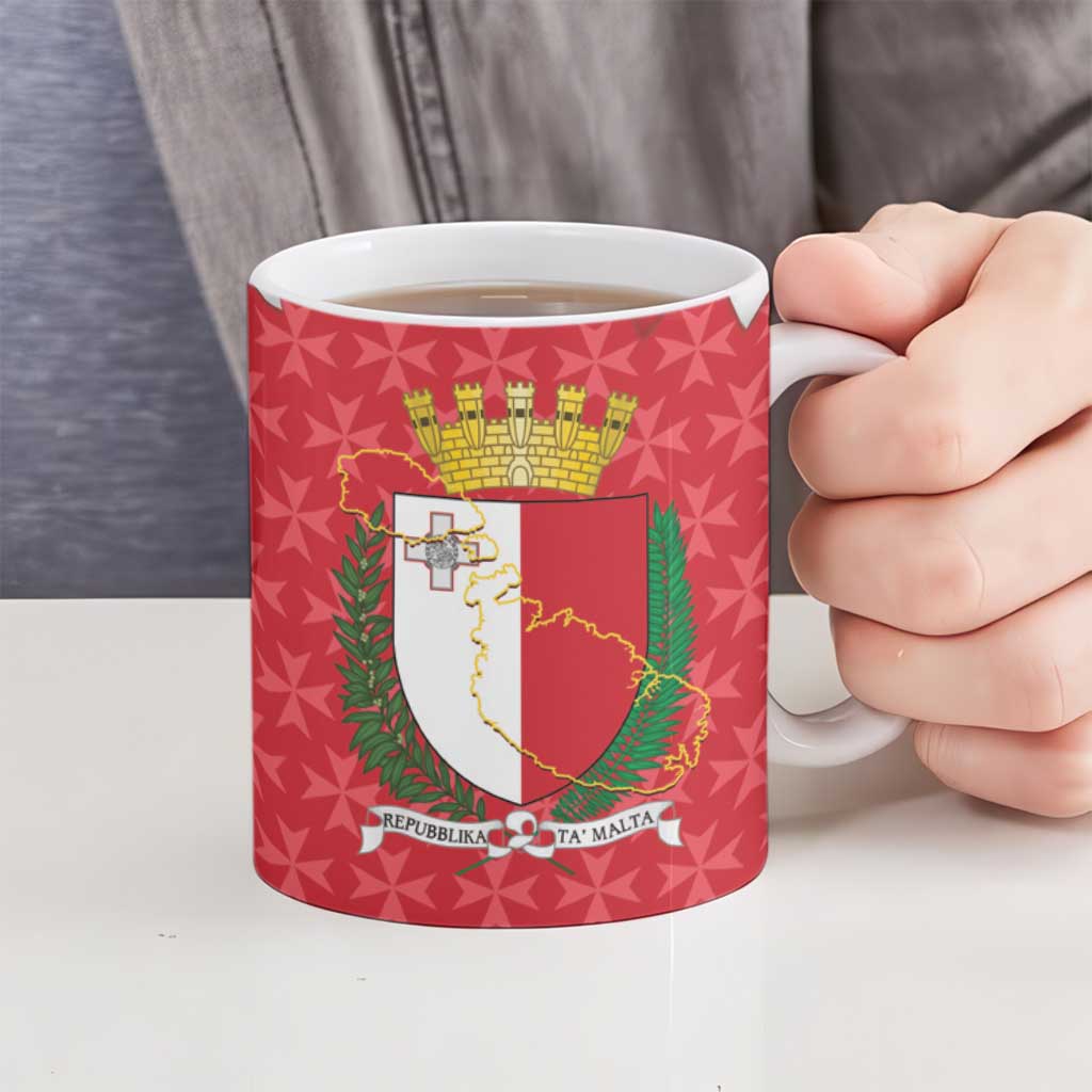 Malta Republic Day Ceramic Mug Jum ir-Repubblika Maltese Cross - Wonder Print Shop