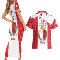 Malta Republic Day Couples Matching Short Sleeve Bodycon Dress and Hawaiian Shirt Jum ir-Repubblika Maltese Cross - Wonder Print Shop