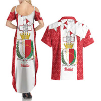Malta Republic Day Couples Matching Summer Maxi Dress and Hawaiian Shirt Jum ir-Repubblika Maltese Cross - Wonder Print Shop