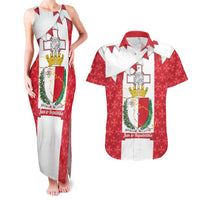 Malta Republic Day Couples Matching Tank Maxi Dress and Hawaiian Shirt Jum ir-Repubblika Maltese Cross - Wonder Print Shop