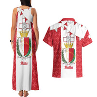 Malta Republic Day Couples Matching Tank Maxi Dress and Hawaiian Shirt Jum ir-Repubblika Maltese Cross - Wonder Print Shop