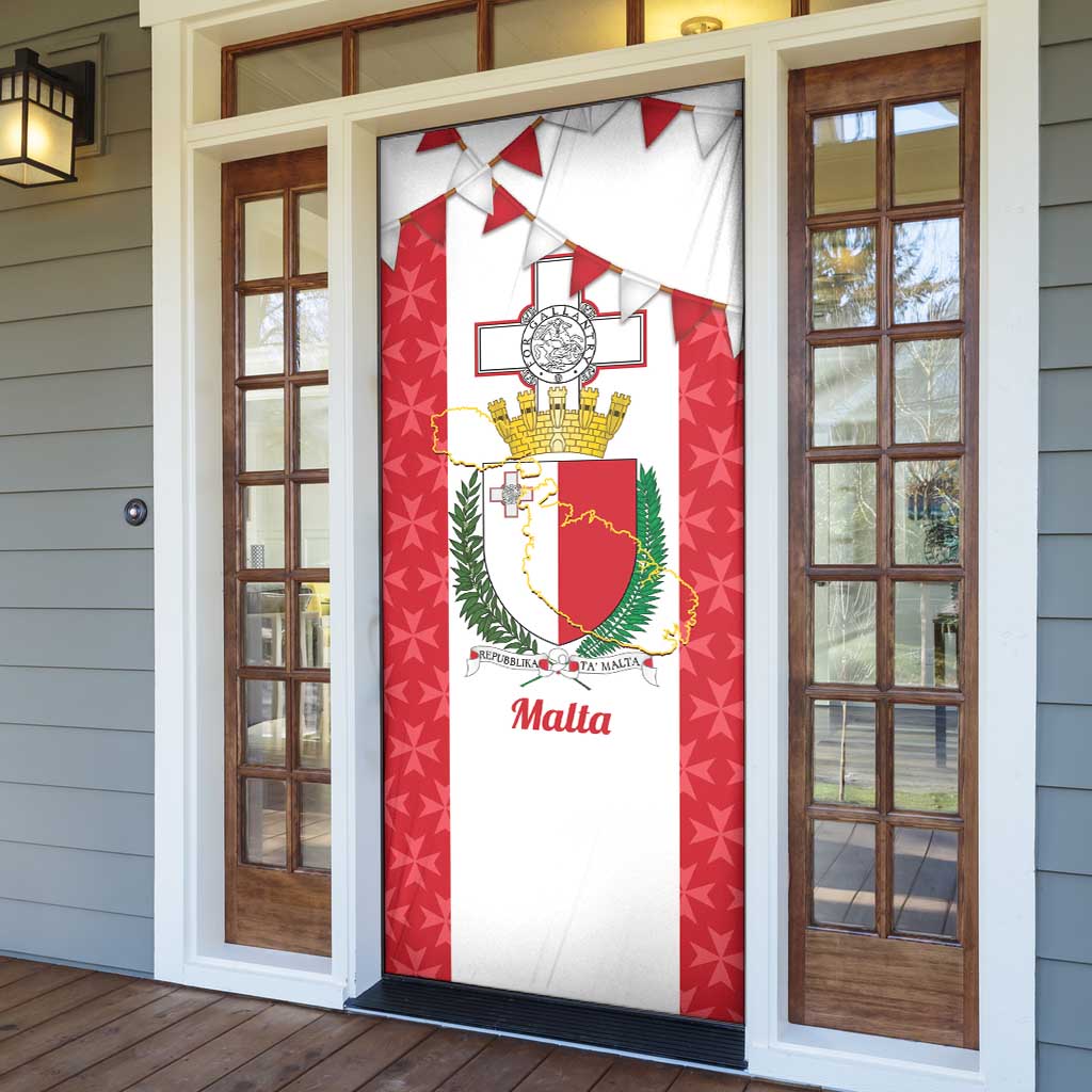 Malta Republic Day Door Cover Jum ir-Repubblika Maltese Cross - Wonder Print Shop