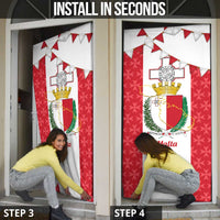 Malta Republic Day Door Cover Jum ir-Repubblika Maltese Cross - Wonder Print Shop
