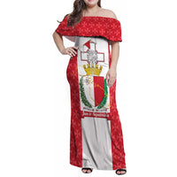Malta Republic Day Family Matching Off Shoulder Maxi Dress and Hawaiian Shirt Jum ir-Repubblika Maltese Cross - Wonder Print Shop