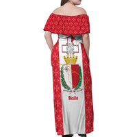 Malta Republic Day Family Matching Off Shoulder Maxi Dress and Hawaiian Shirt Jum ir-Repubblika Maltese Cross - Wonder Print Shop