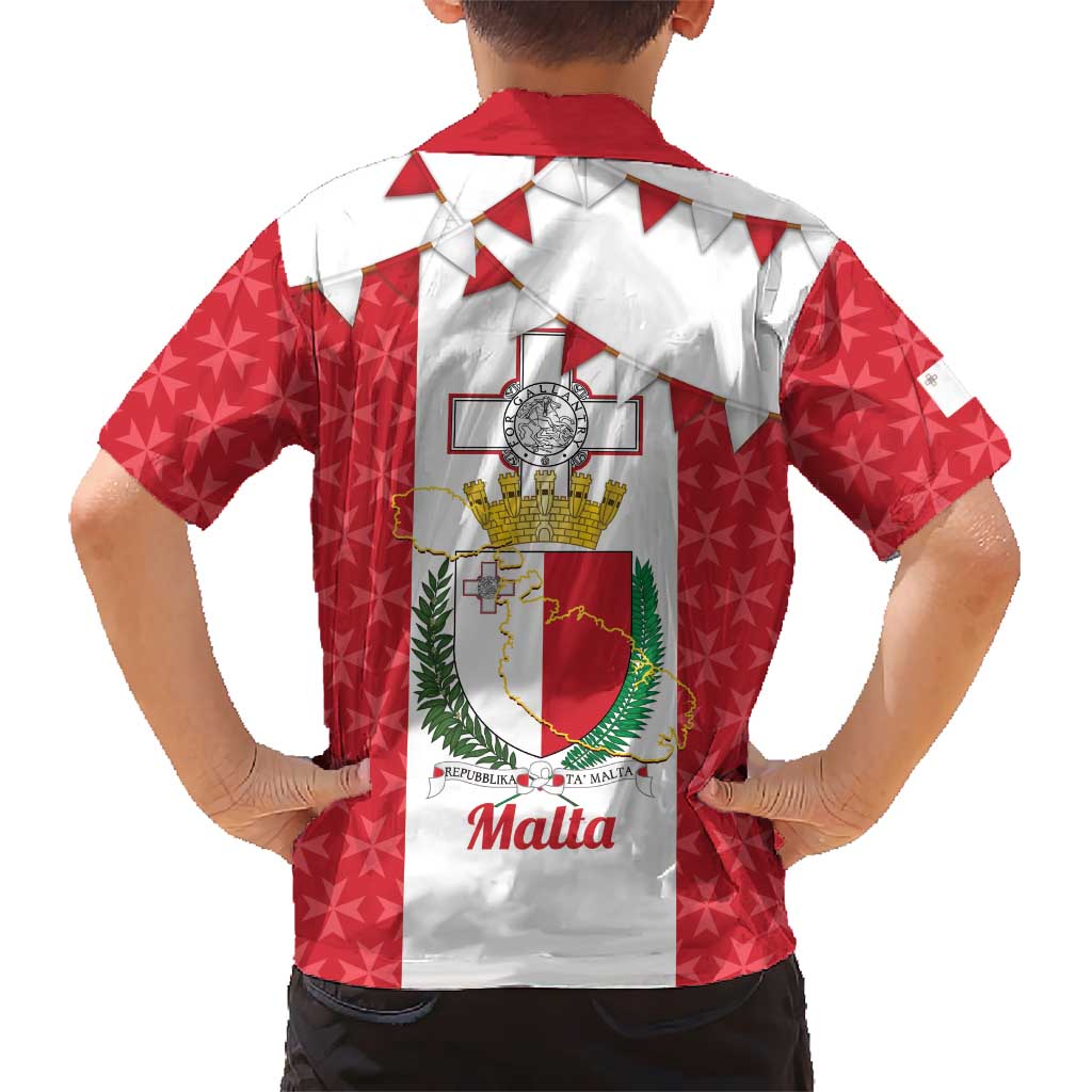Malta Republic Day Family Matching Off Shoulder Short Dress and Hawaiian Shirt Jum ir-Repubblika Maltese Cross - Wonder Print Shop