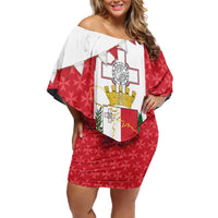 Malta Republic Day Family Matching Off Shoulder Short Dress and Hawaiian Shirt Jum ir-Repubblika Maltese Cross - Wonder Print Shop