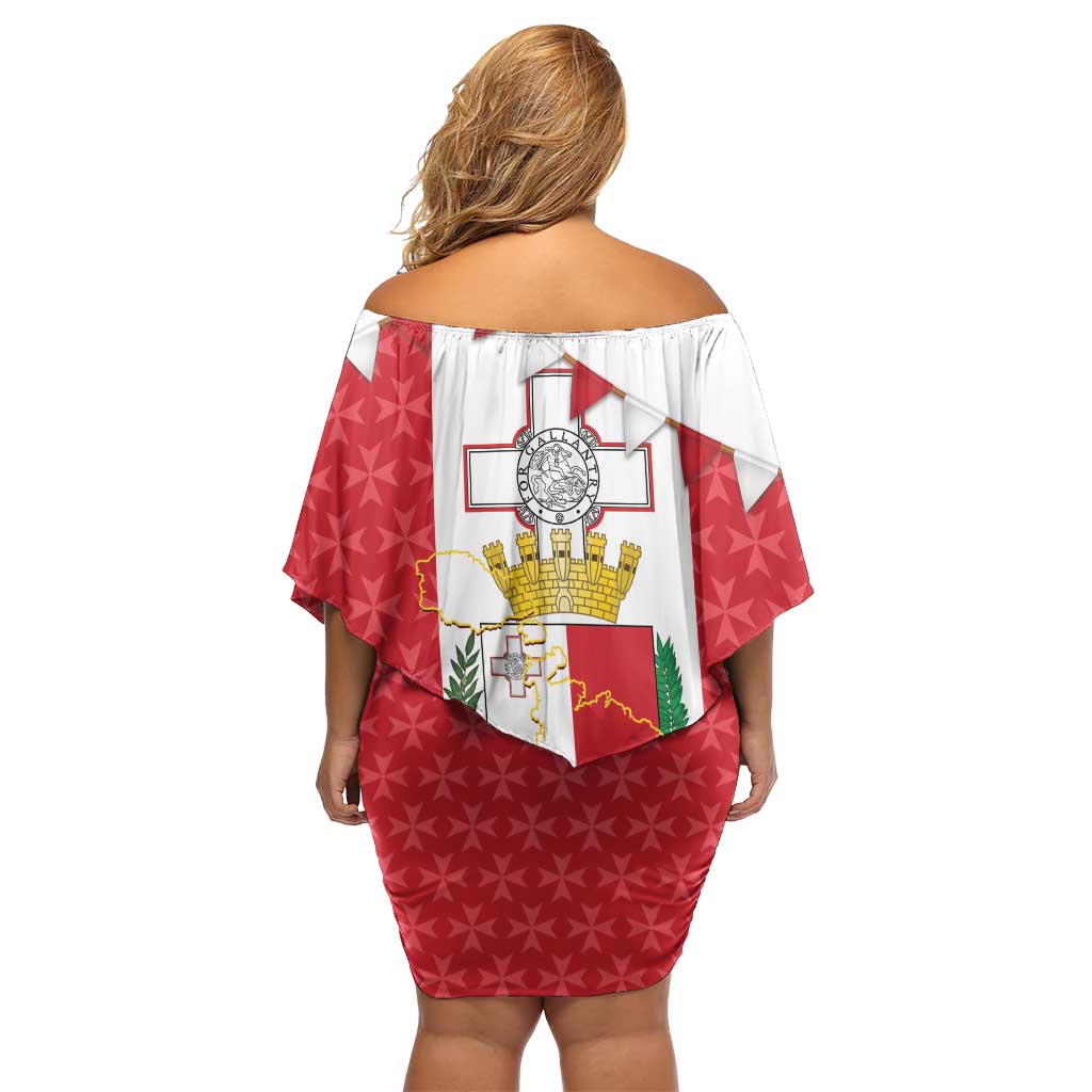 Malta Republic Day Family Matching Off Shoulder Short Dress and Hawaiian Shirt Jum ir-Repubblika Maltese Cross - Wonder Print Shop