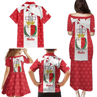 Malta Republic Day Family Matching Puletasi and Hawaiian Shirt Jum ir-Repubblika Maltese Cross - Wonder Print Shop