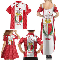 Malta Republic Day Family Matching Summer Maxi Dress and Hawaiian Shirt Jum ir-Repubblika Maltese Cross - Wonder Print Shop
