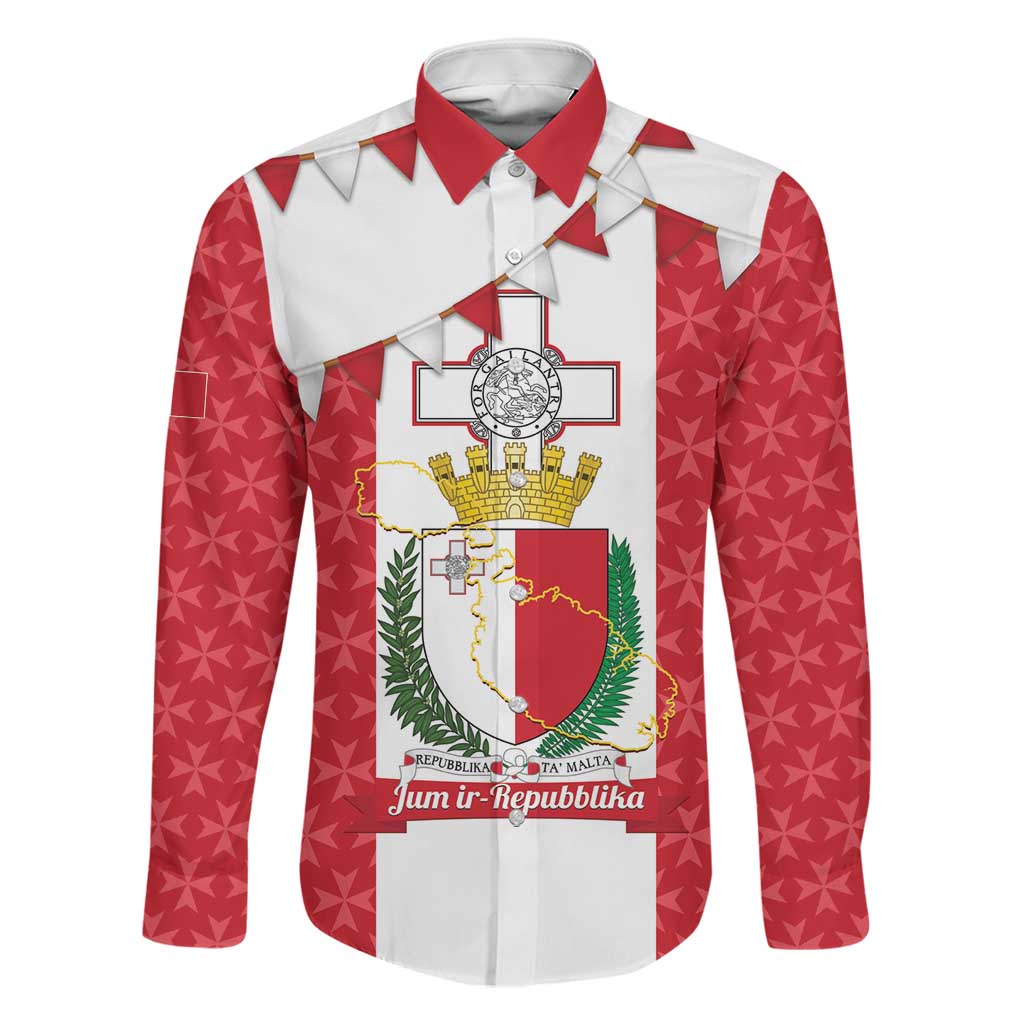 Malta Republic Day Family Matching Tank Maxi Dress and Hawaiian Shirt Jum ir-Repubblika Maltese Cross - Wonder Print Shop