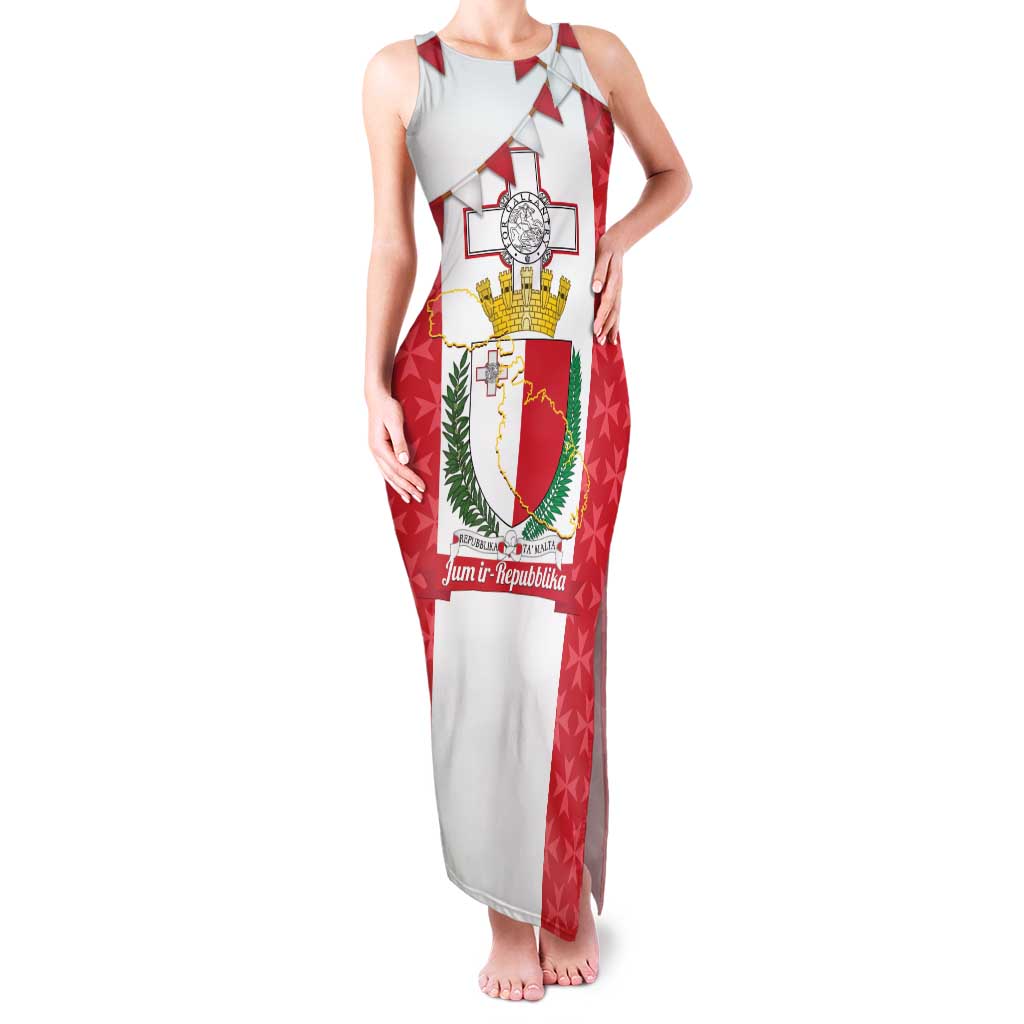 Malta Republic Day Family Matching Tank Maxi Dress and Hawaiian Shirt Jum ir-Repubblika Maltese Cross - Wonder Print Shop